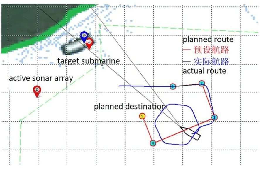 Район испытаний китайского подводного дрона в 2010 году