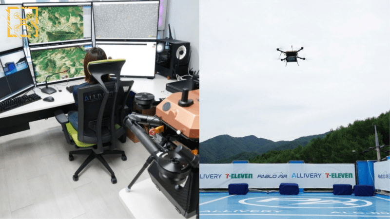 В Южной Корее открыли доставку товаров дронами