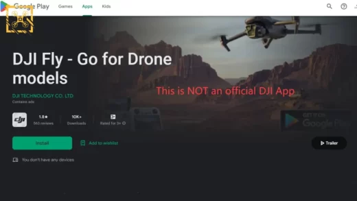 Поддельные приложениях DJI Fly появились в Google Play Market